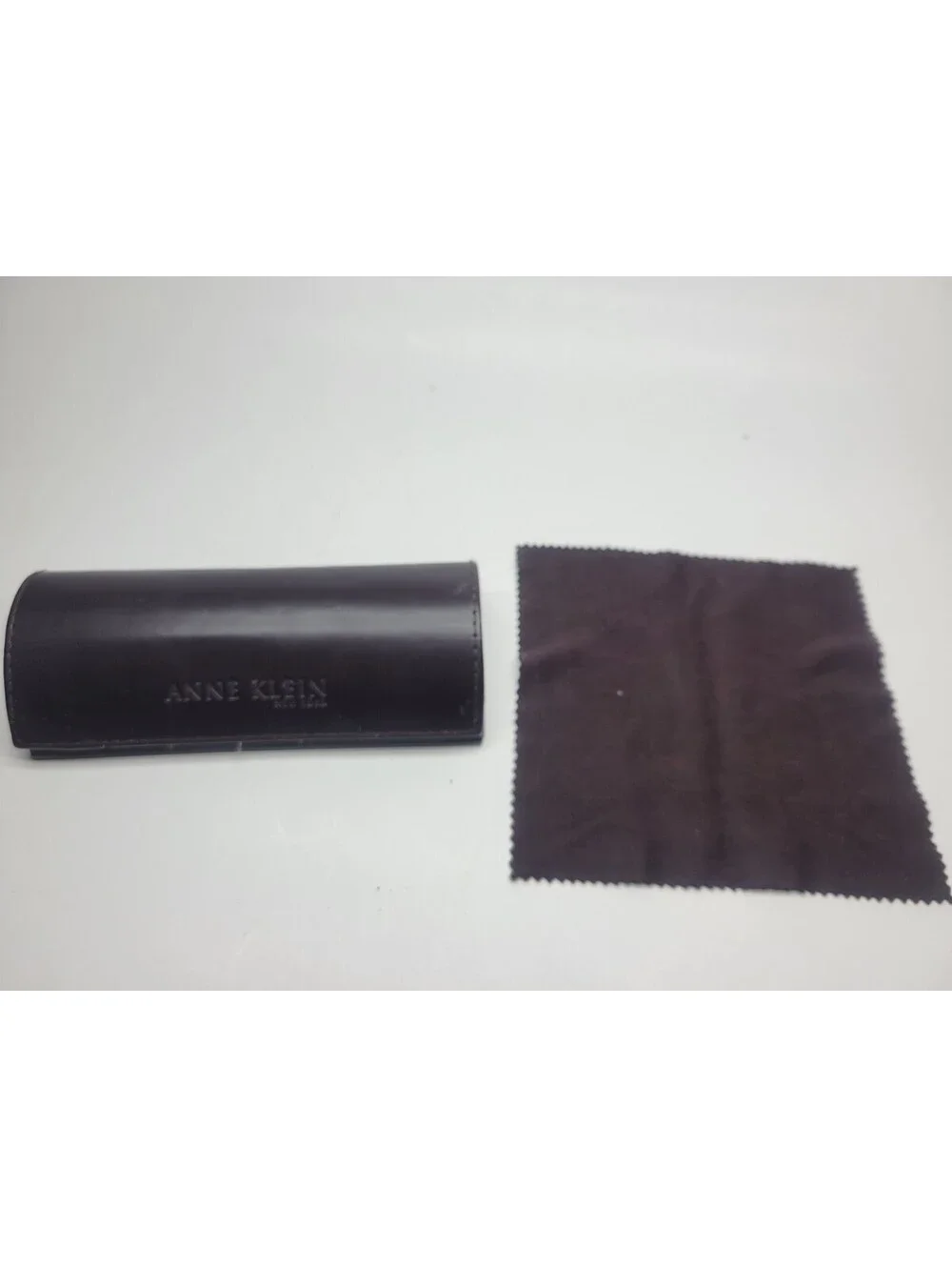 Anne Klein New York Eyeglasses Sunglasses Glasses Case + Lens cloth Brown